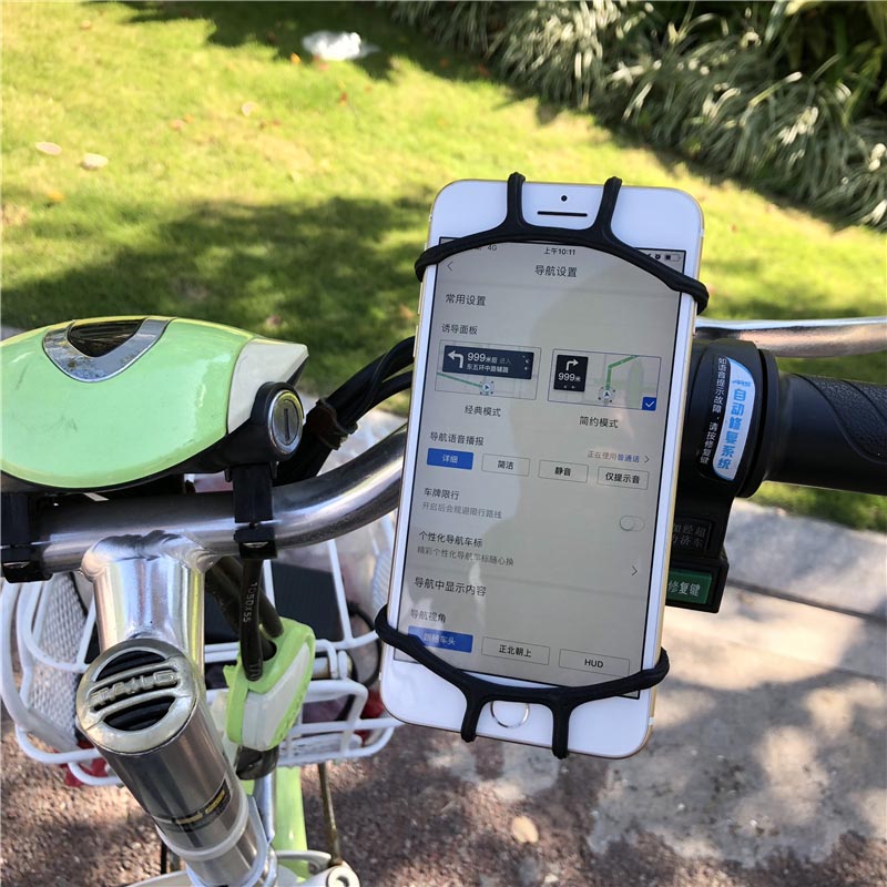 Monte del teléfono de bicicleta, soporte del manillar de motocicleta, soporte de teléfono de bicicleta de silicona giratoria de 360 ​​°, compatible con iPhone 13/12/11 Pro max xs max xr x 8 7 6s más SE 2022 12 mini, Samsung Galaxy
