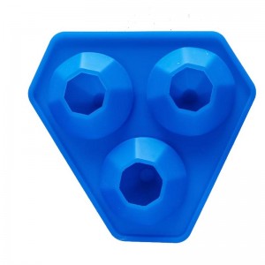 3 agujeros Bandeja de molde de silicona de diamantes de diamantes de silicona para bombas de baño de whisky, dulces, jabón y manualidades de bricolaje, lavavajillas, reutilizables