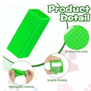 Limpiador de tambor de silicona para perros y gatos, limpiador de tambor de silicona para perros, cepillo de alfombra para perros, cepillo de limpieza de silicona hueca para sofás, impermeable y duradero