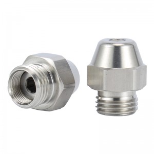 Boquilla de aceite de latón con combustible pesado diesel con boquilla de aceite de latón con sólido sólido sólido patrón de spray de cono