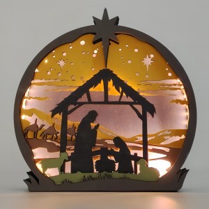 Decoración artesanal de madera 3D