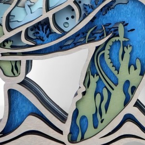 Decoración artesanal de madera 3D