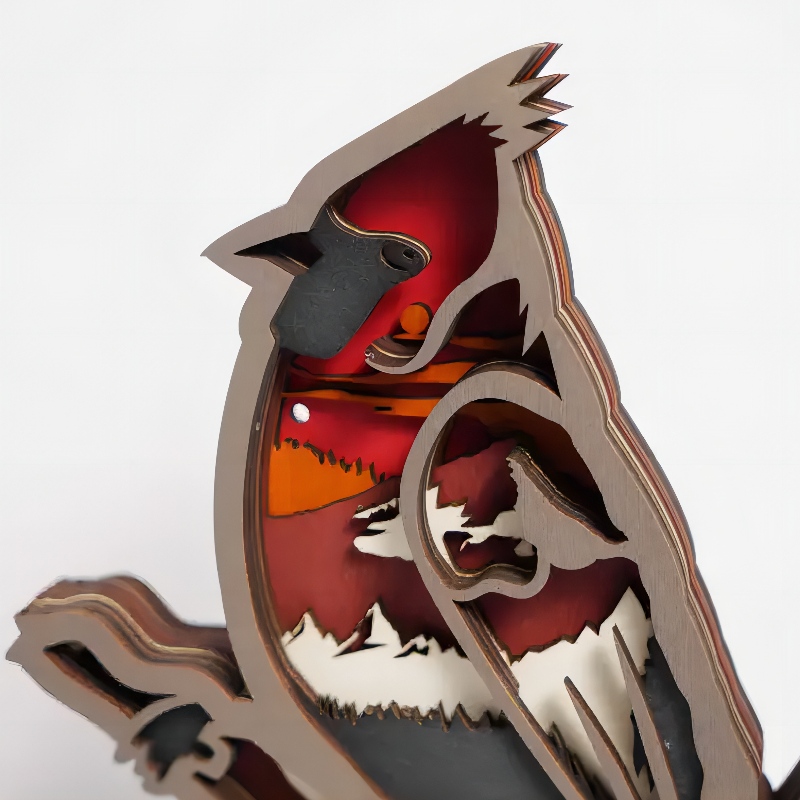 Joyas de animales y pájaros de madera 3D