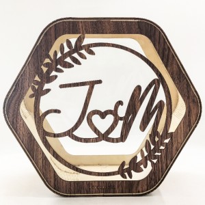 Caja de inicio de sesión de madera