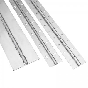 Bisagra larga personalizada 201#304#espesor 3.0 bisagra de piano de acero inoxidable gabinete de hilera continua bisagra de piano