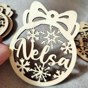 Pieza decorativa de círculo de madera contrachapada de cortes de madera de madera de madera de madera de madera para láser