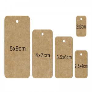 Tarjeta de etiqueta de papel marrón