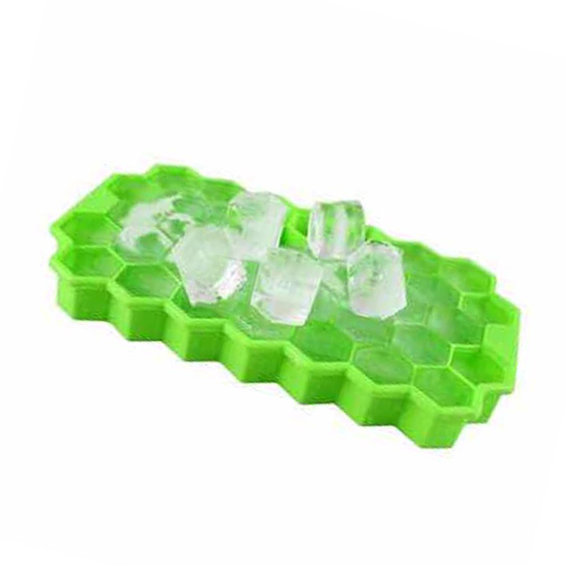 Honeycomb Ice Cube Bandeja, 37 Lattice Food Grade Silicone Ice Cube Maker Maker con tapas de molde de hielo fácilmente extraíbles Molde para helado Cóctel de whisky