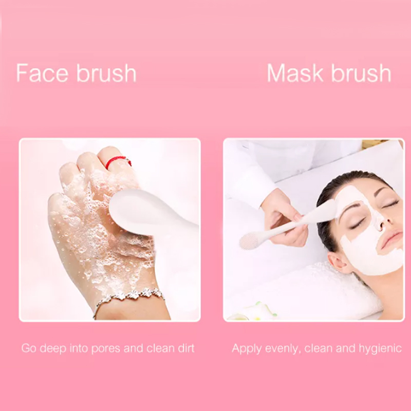 Herramientas de aplicación de máscaras - Aplicador de pincel de máscara de silicona y espátula de masaje para máscaras de arcilla, crema, gel y barro - Regalos de herramientas de belleza