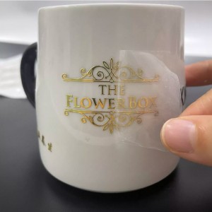 Pegatina de etiqueta de dorado UV