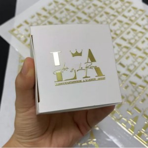 Pegatina de etiqueta de dorado UV