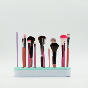 Soporte de cepillo de maquillaje de silicona, organizador de cepillo de maquillaje de silicona, organizador de cepillos de uñas multipropósito para herramientas de manualidades de costura, cepillos de pintura, almacenamiento de herrami...