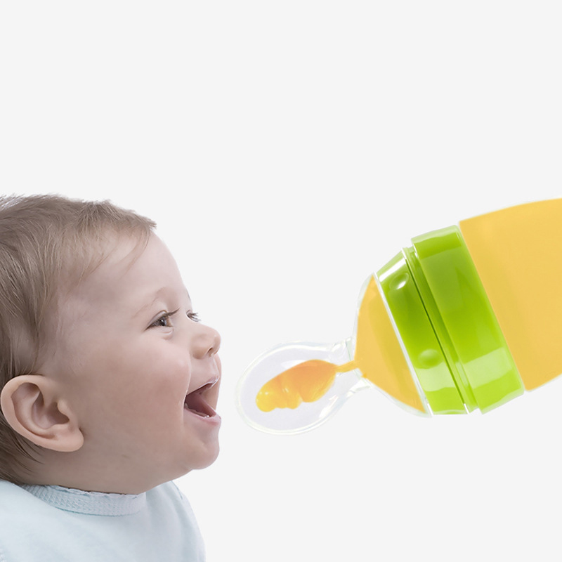Spoon Spoon Silicona Squeeze Spoon Spoon Bottle de alimentos complementarios
