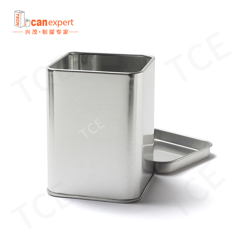 Pequeño rectángulo cuadrado Metal Alimento Selfealización Deslizante de lata de sellado CAN PLATING CON TAPA PARA TE TEA