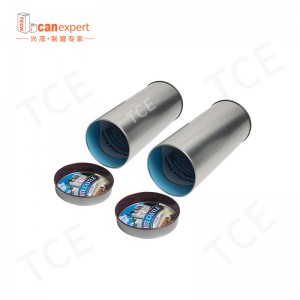 Latas de té redondas vacías cajas de hierro sellada de grado