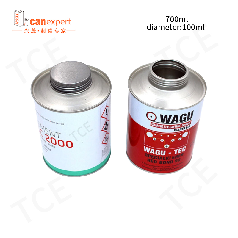 TCE-Hot Selling Redd Roned Chemical Glue Tin Can 0.25 mm Cubo de pintura de metal