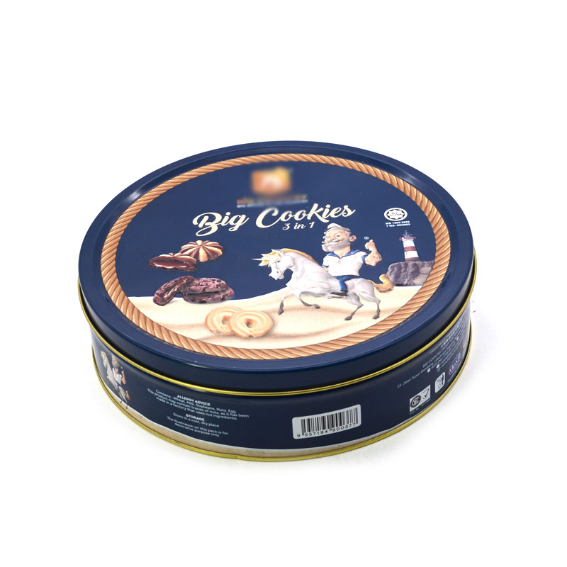 TCE- Producto de venta en caliente lata cilíndrica lata de alimentos galletas de metal de alta calidad puede