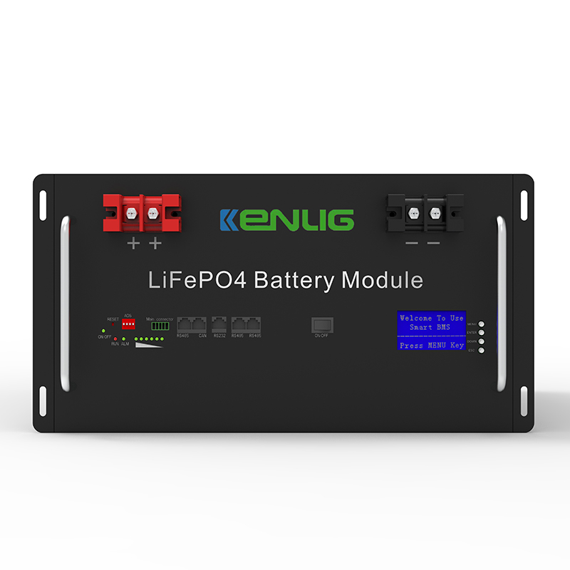 RACK MONTADO 48V 100/150 200AH LIFEPO4 APELITADORES DE ALIGROSA RS232 RS232/RS485/CAN Batería de iones de litio de carga rápida con LCD