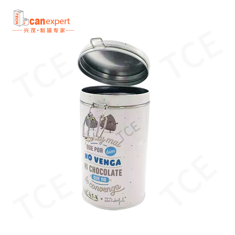 Capacitación de contenedores de hojalatero de fábrica personalizada Embalaje de contenedor Cilíndrico Rectángulo de metal Caja de café Luxury Café Cans para café