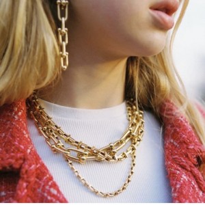 Collar de cadena gruesa Europa y la luz denicho de lujo de la luz de la luz de los Estados Unidos.