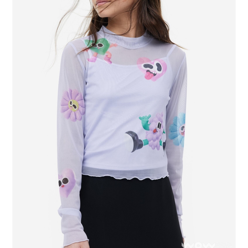 H&m/eva cremers/3d/digital colores/bright shades/crossover co-cordea de caricatura