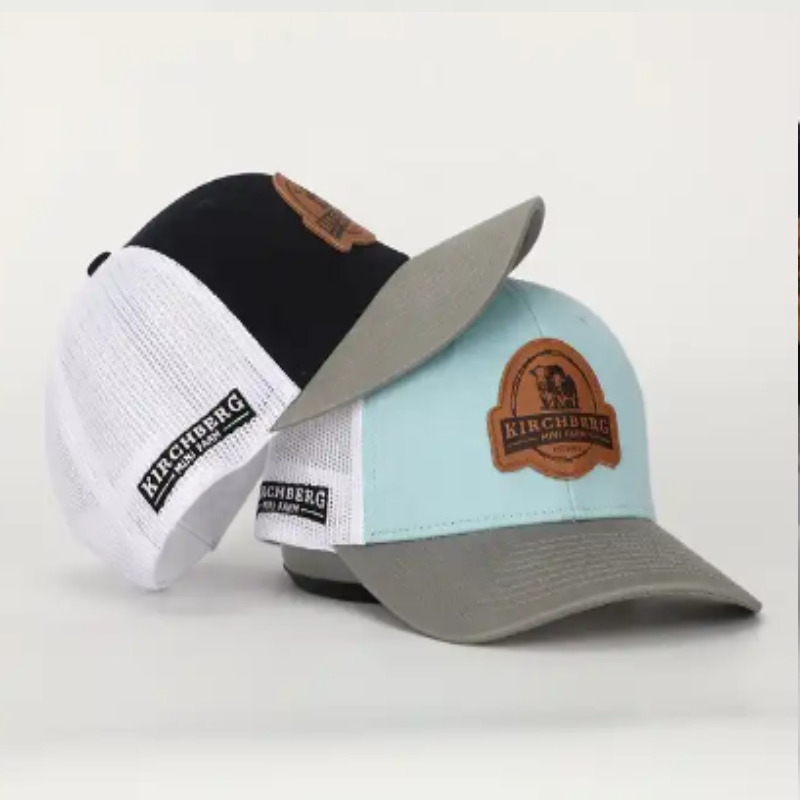 OEM Capas de gorras de malla de parche de cuero de alta calidad