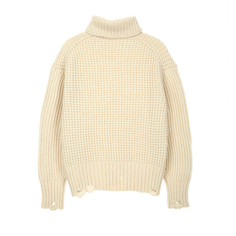 Knitwear Factory Custom Fall Winter Fashion Casual Turtleneck Burnitty Knitts