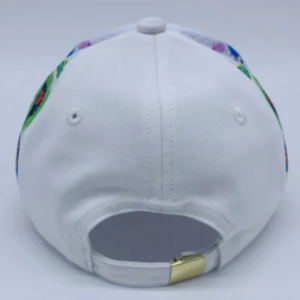 Gorra de béisbol de algodón con estampado de malla lateral