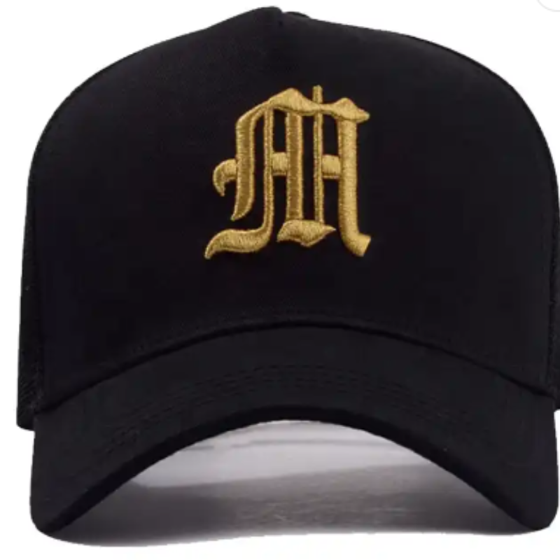 Personalizado su propio logotipo promocional Hombres de 5 paneles Mesh Snapback Camioner Cap Bordero Campo de béisbol Camión de béisbol Sombrero de camionero de béisbol