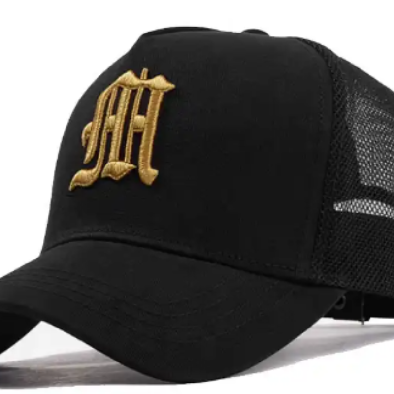 Personalizado su propio logotipo promocional Hombres de 5 paneles Mesh Snapback Camioner Cap Bordero Campo de béisbol Camión de béisbol Sombrero de camionero de béisbol