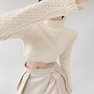 Suéter de cuello de punto grueso