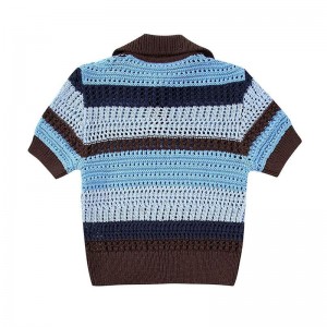 Mujeres de la primavera de verano Fashion Jacquard Mesh Knited Sweater