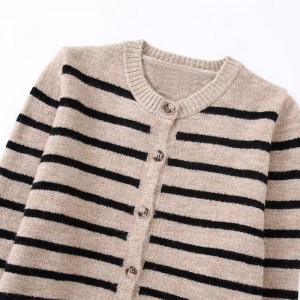 Autumn New Fashion Fashion Sweater Cardigan Cardigan Vintage Botón de manga larga Sweaters femeninos
