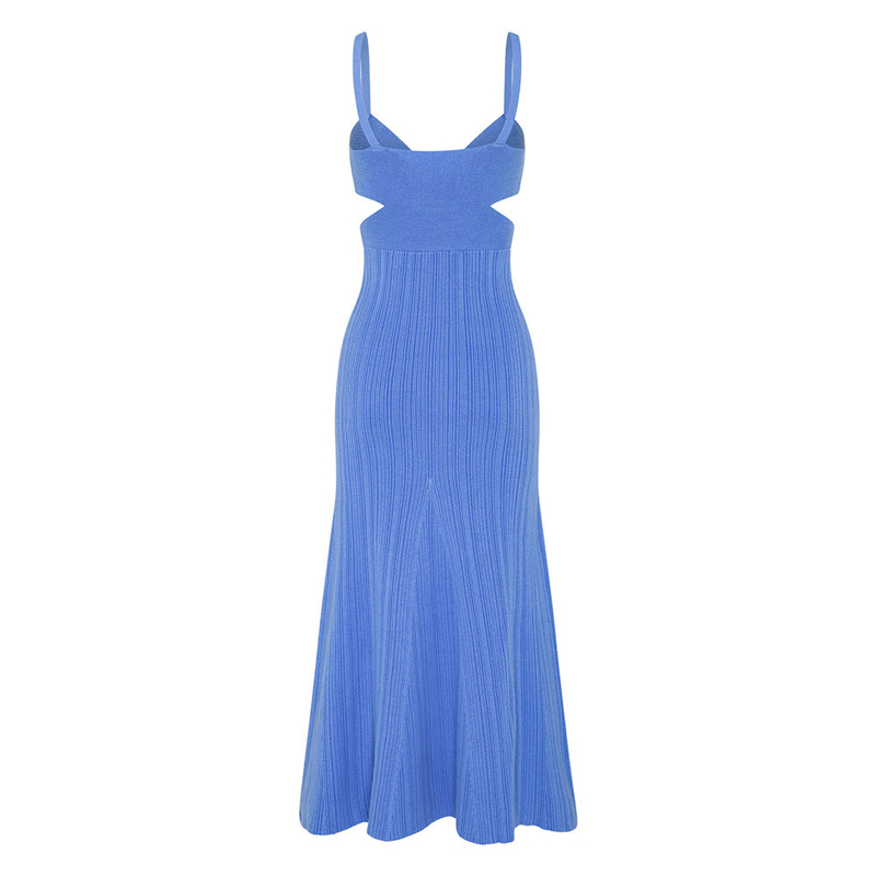 OEM Summer Holiday Fiest Sexy Cutor Cuttout Cross Cross Sweaters Casual personalizado Color sólido Mini Vestidos Mujeres Mujeres