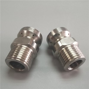 Boquilla de limpieza de drenaje de acero inoxidable Boquilla de chorro de alcantarillado a alta presión