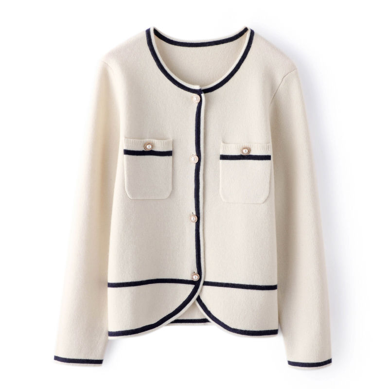 Manga larga para mujeres 100% Cardigan de cachemir Sweaters grues