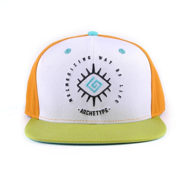 Hiphop Logotipo personalizado Bill Flat Bill Bloque Baby Kids 6 Panel Snapback Gorras Hats en blanco Snapbacks Cap