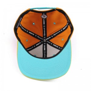 Hiphop Logotipo personalizado Bill Flat Bill Bloque Baby Kids 6 Panel Snapback Gorras Hats en blanco Snapbacks Cap