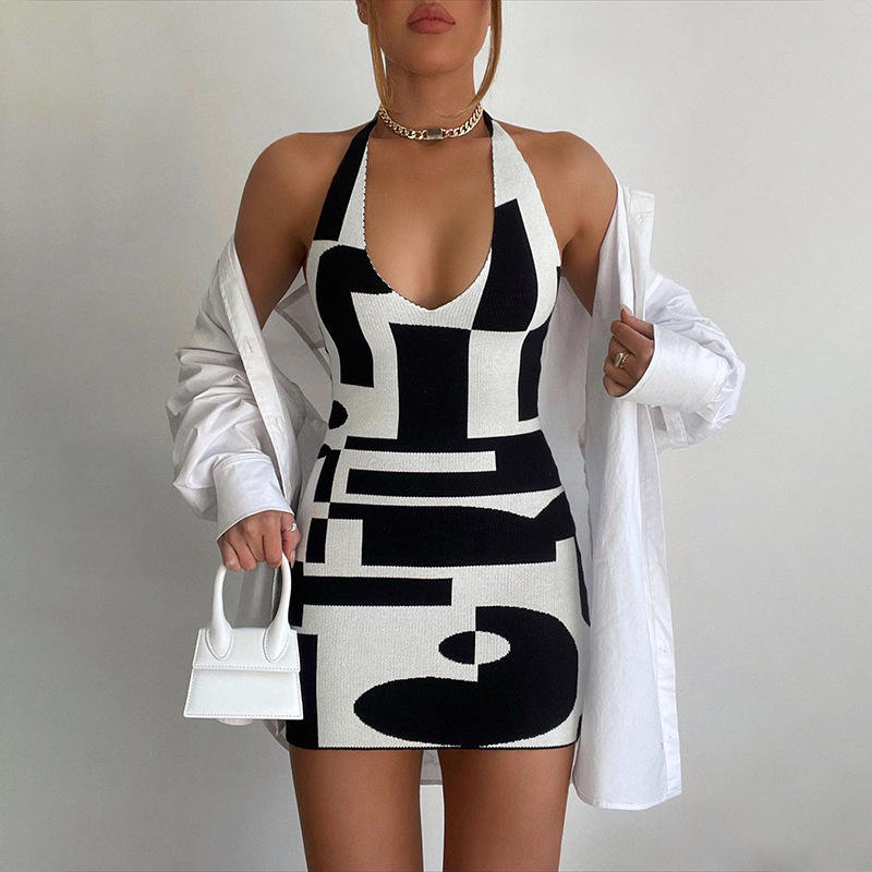 Ventas Vestidos de suéter de estilo caliente Mujeres 2023 Mini vestidos casuales de verano