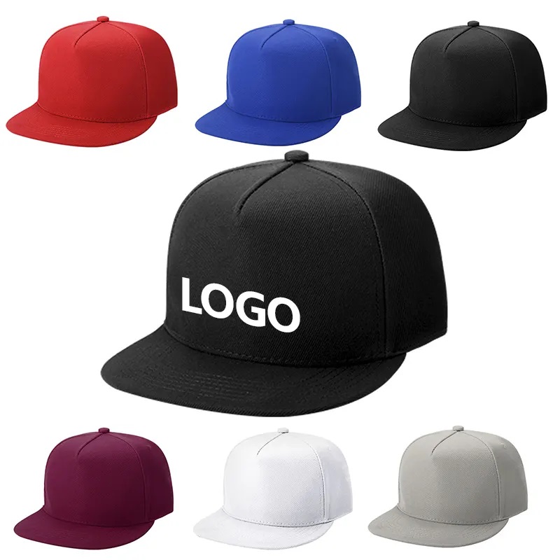 Bordado de alta calidad Sports Golf en blanco personalizado Varios colores Visor de algodón puro Snapback Dad 5 Panel Sombreros