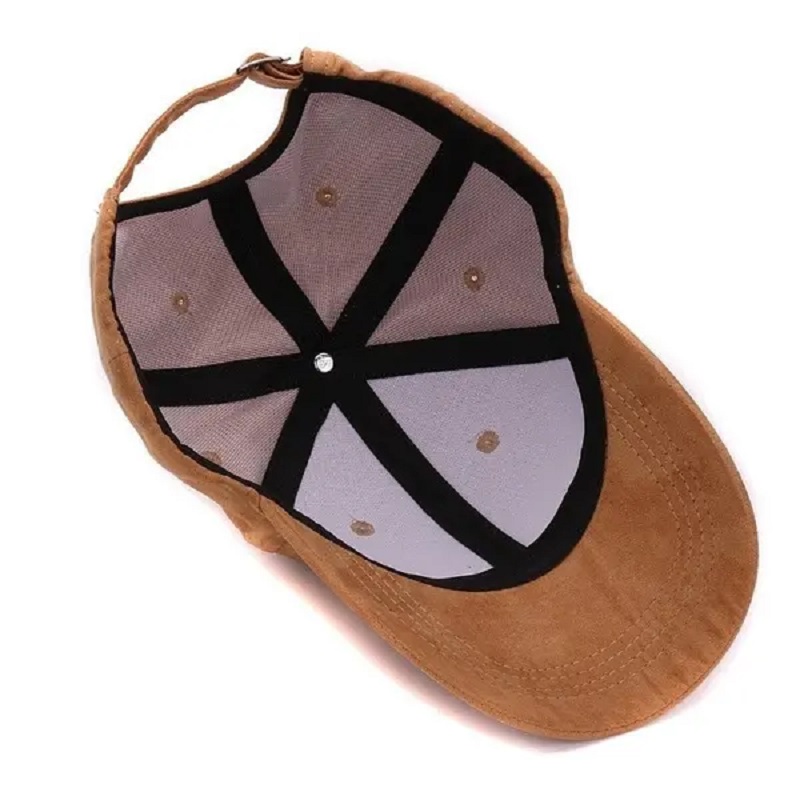 Gapas de béisbol de gamuza de gamuza personalizadas de fábrica Capa y sombrero de deporte en blanco al aire libre para hombres y mujeres