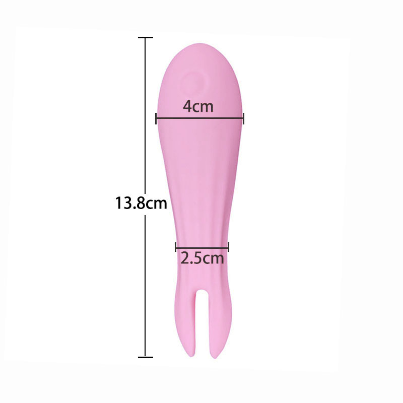 Varita vibrador de lanza vibratoria de juguete para adultos (horquilla de pescado pequeño rosa)