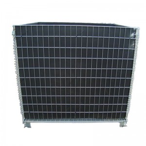 Contenedor de malla de alambre de metal