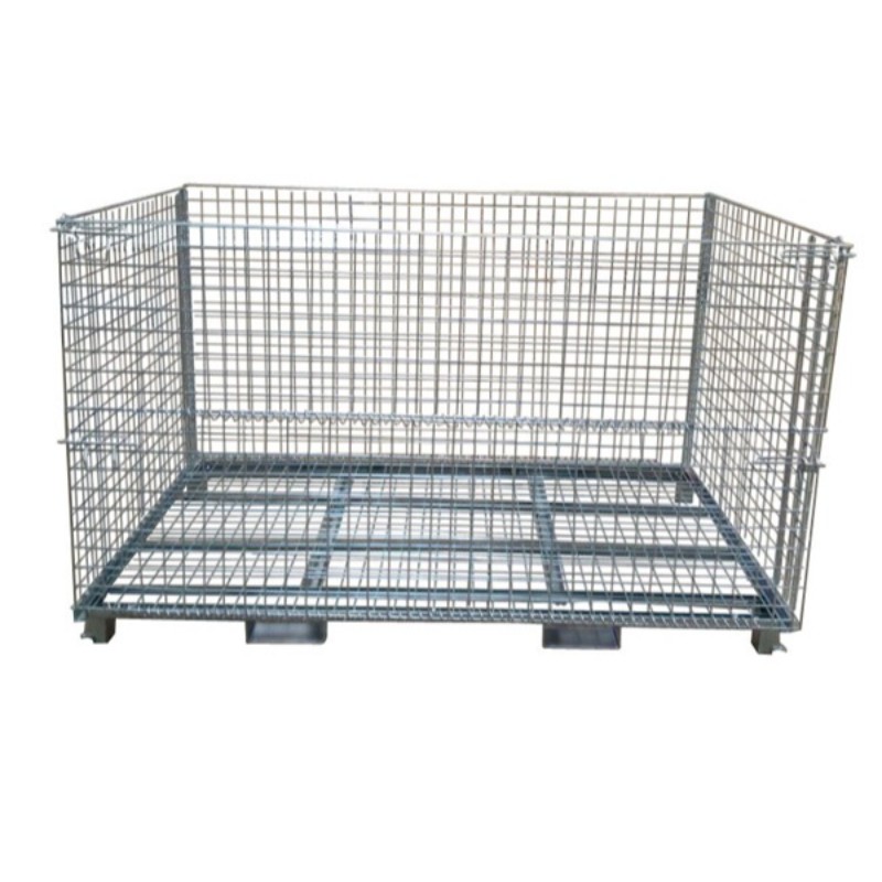 Contenedor de malla de alambre plegable