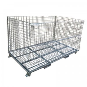 Contenedor de malla de alambre plegable