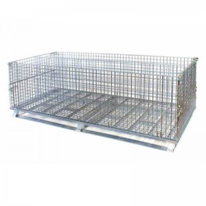 Contenedor de malla de alambre plegable