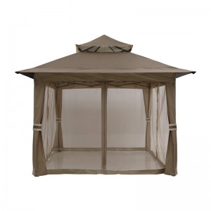 Suministros de jardinería Pérgola Aluminio Gazebo Gazebo Actividad al aire libre Uso con mosquitera, chocolate