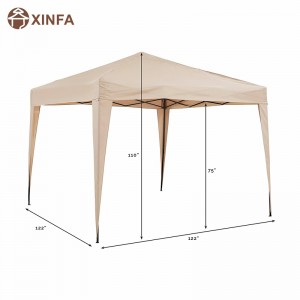 Crosley Furniture Hampton Plegable al aire libre Gazebo, 10 \\\\ \'x 10 \\\\\' - Tan