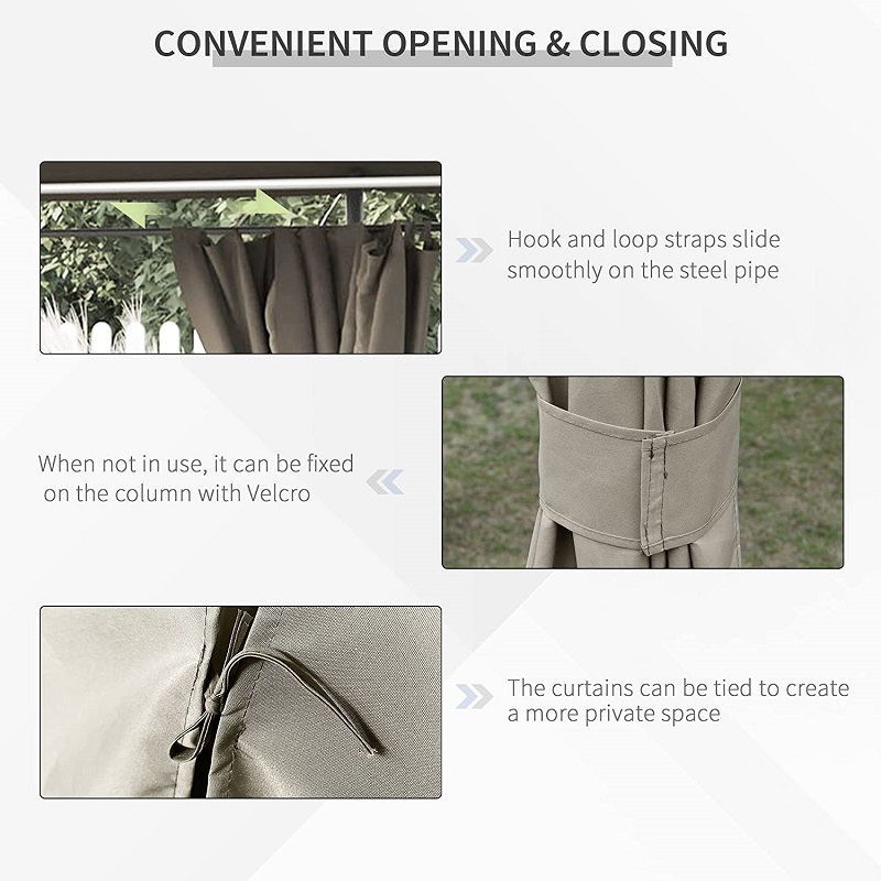 10 \\ 'x 13 \\' al aire libre Gazebo Gazebo Gazopy Shelter con 6 paredes laterales extraíbles, caqui