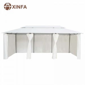 Cuerpo de jardín de lujo Gazebo Outdoor con cortina a prueba de aluminio de podredumbre
